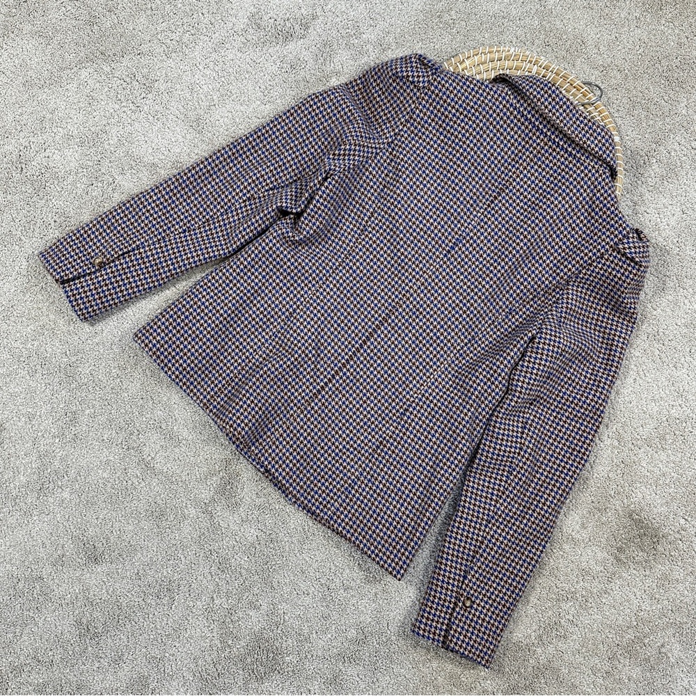 &merci Women’s Sloan Houndstooth Blazer Puff Sleeve Classic in Brown Size L - Picture 9 of 16